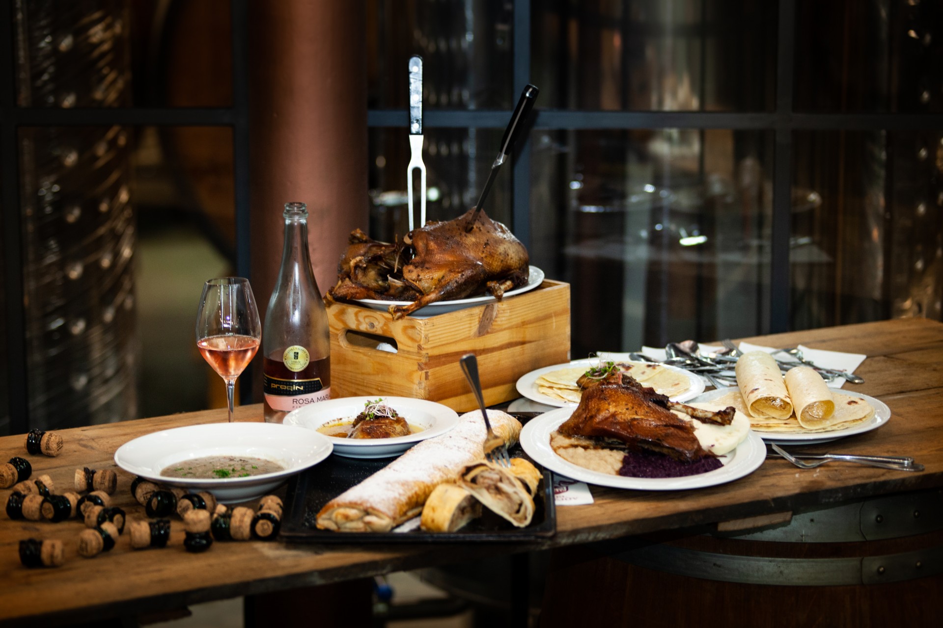 Snoubení jídla a vína v Hotelu Kurdějov